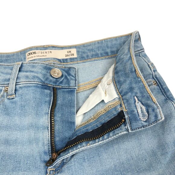 NEW ASOS Design Petite High Rise Ridley Skinny Jeans Stonewash Womens 26P 26 x26 - Picture 3 of 7